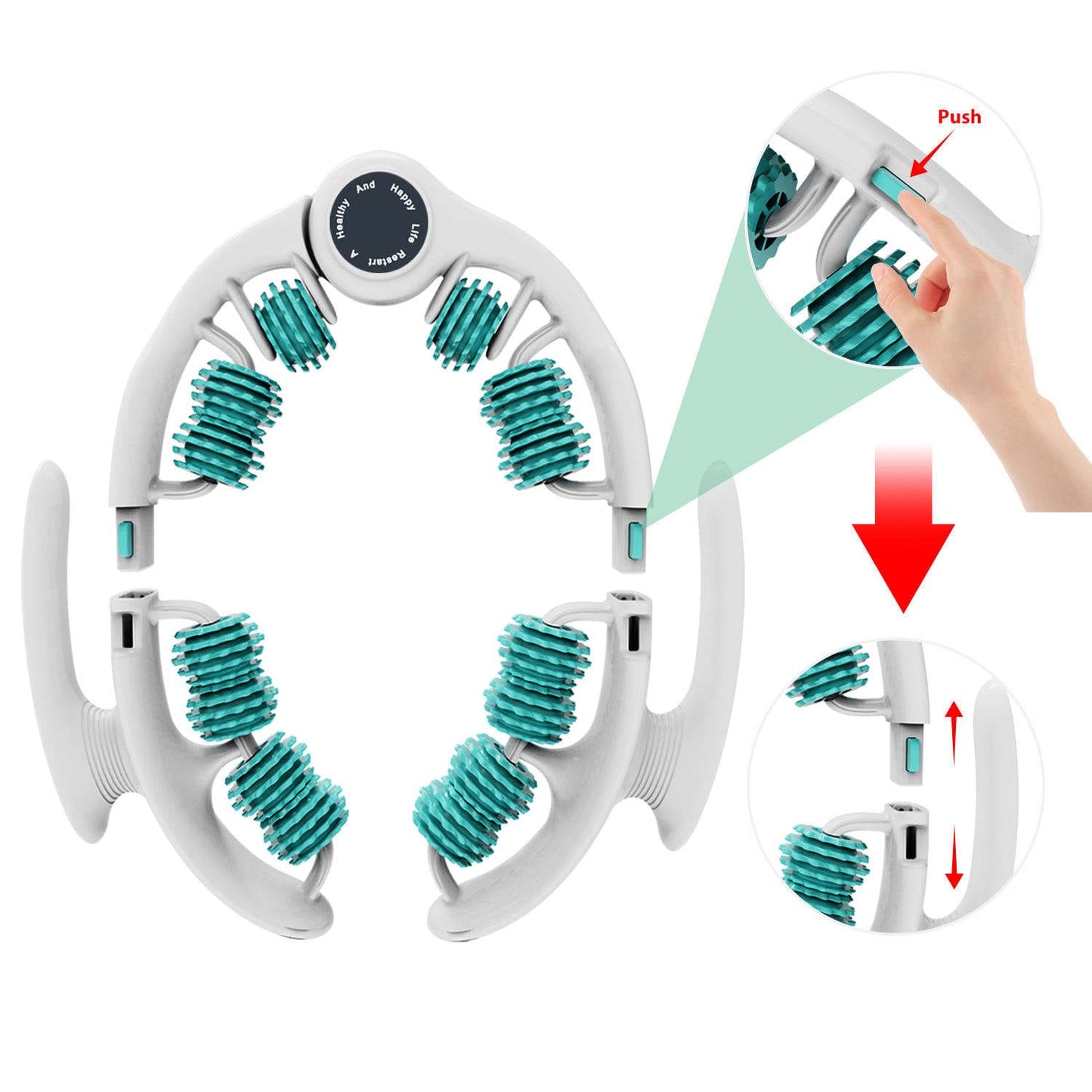 GORDON Cellulite Roller Leg Massager Handheld Manual Detachable TPR Calf Massage Roller Free Sample Lymphatic Drainage Massager