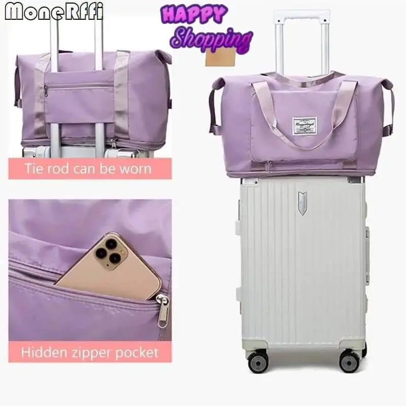 2 in 1 Folding  Travel Bag  larg capacity waterproof Duffel bag with Dry & wet separation