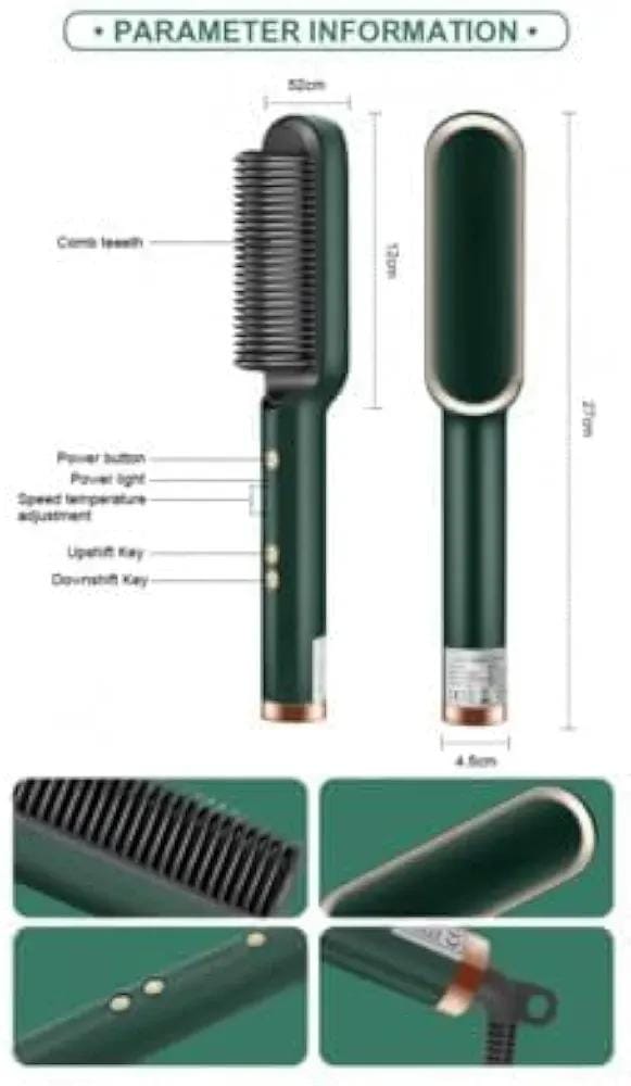 Green Hair comb for straight curly Hair styling