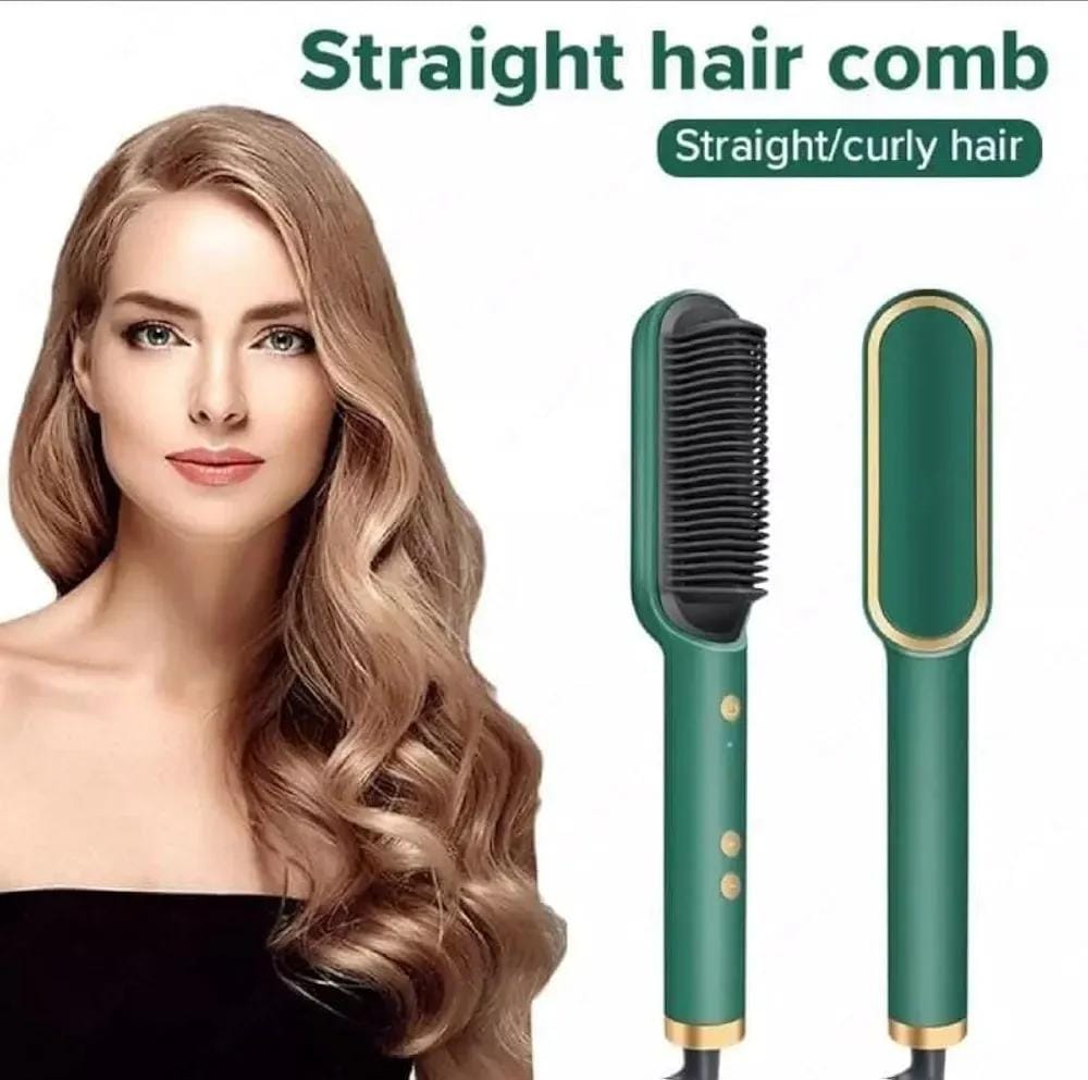 Green Hair comb for straight curly Hair styling