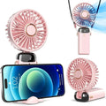 Rechargeable Foldable Pocket Fan with LED Battery Indicator – Handheld, Desk & Neck Fan