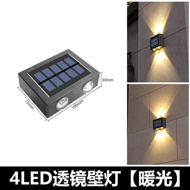 Outdoor Waterproof Solar LED Up and Down Wall Light – Automatic Sensor Garden & Porch Lamp