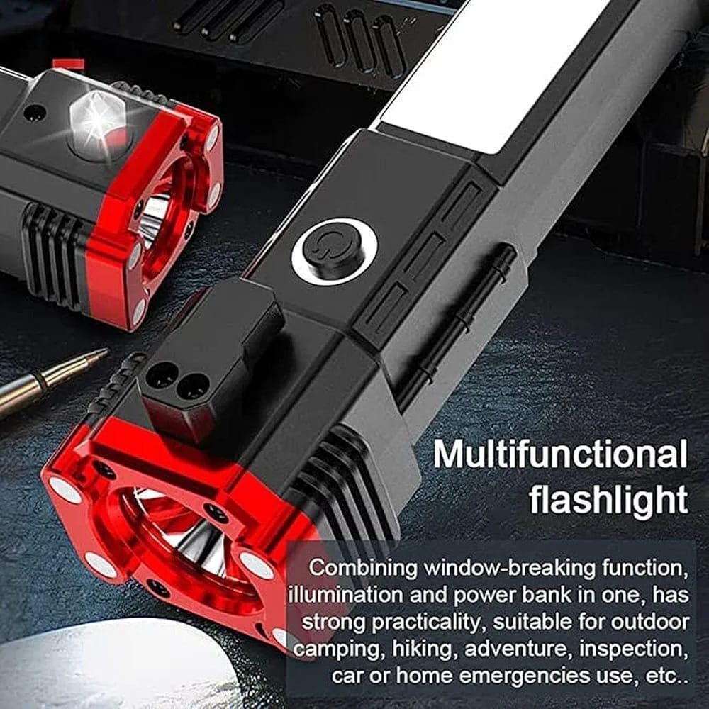 Rechargeable Omni COB Work Light & Strong Outdoor Flashlight with Magnetic Base & Safety Hammer