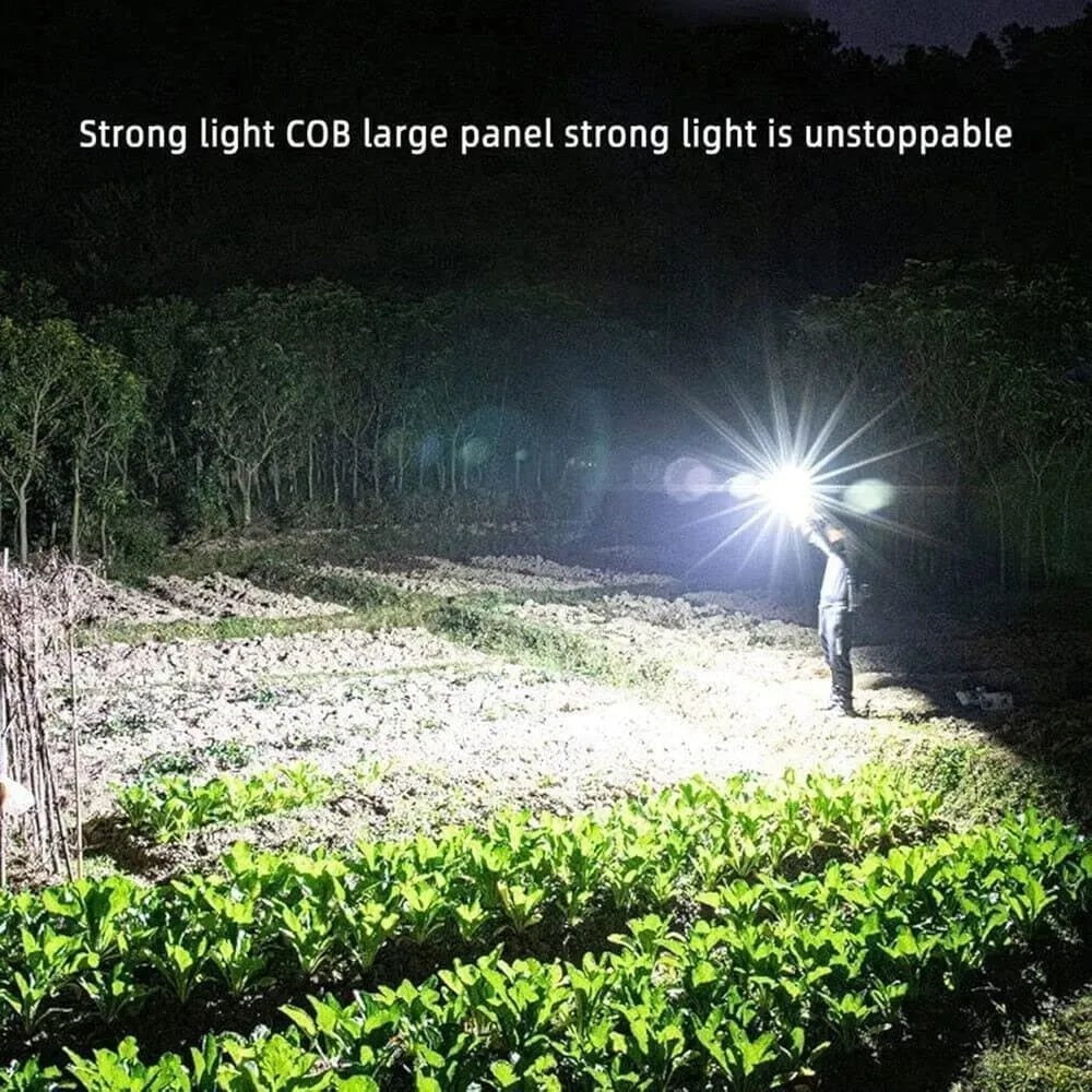 Rechargeable Omni COB Work Light & Strong Outdoor Flashlight with Magnetic Base & Safety Hammer