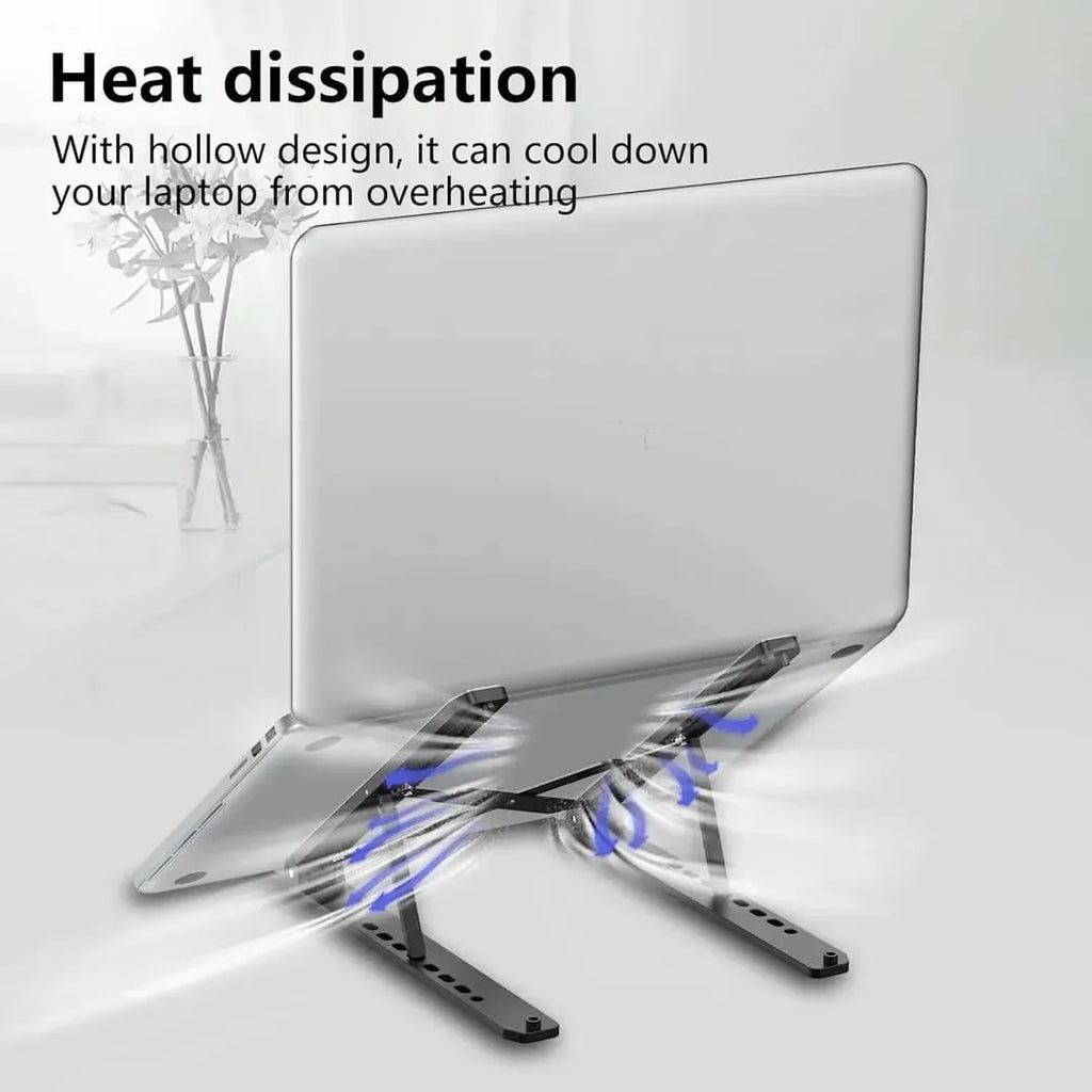 Portable Foldable Laptop Stand – Adjustable Ergonomic Desktop Notebook & Tablet Holder