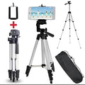 3110 Portable Lightweight Aluminum Tripod Stand for Mobile Phone & Camera with Phone Holder & Carry Bag