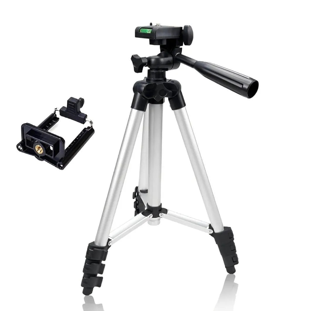 3110 Portable Lightweight Aluminum Tripod Stand for Mobile Phone & Camera with Phone Holder & Carry Bag